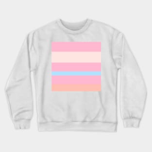 A fine consistency of Fresh Air, Cornflower Blue, Baby Pink, Very Light Pink and Pale Rose stripes. Crewneck Sweatshirt